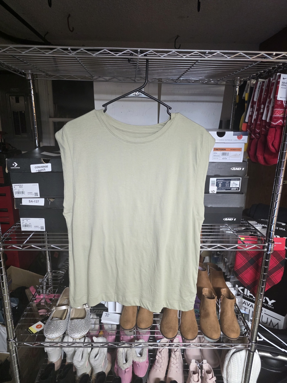 a new day Light Sage Sleeveless Muscle Tee
